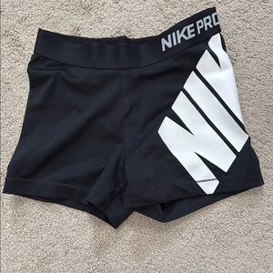 Nike Pro Black and White Shorts